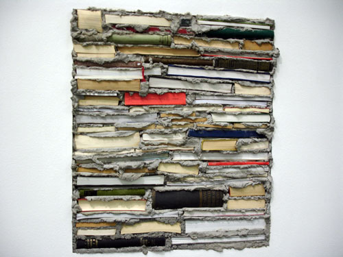 Luis Camnitzer. Window, 2001–2002/2010. Books and concrete, 70 cm x 60 cm. Daros Latinamerica Collection, Zurich.