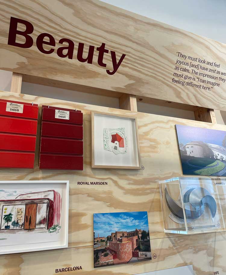 Maggie’s: Architecture That Cares, installation view, V&A Dundee. Photo: Veronica Simpson.