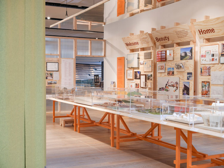 Installation view, Maggie’s: Architecture That Cares, V&A Dundee. Photo courtesy Maggie's.