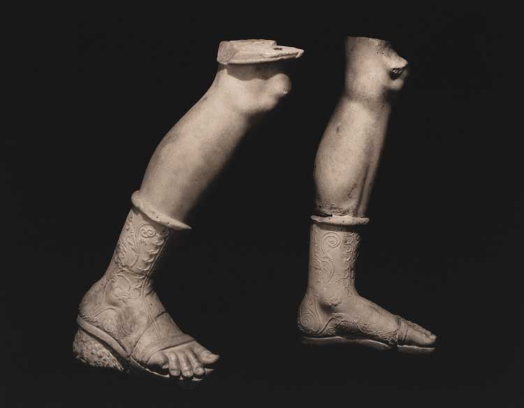 Don McCullin, Feet from a statue of Artemis, Istanbul Archaeological Museum, Turkey, 2022. © Don McCullin. Courtesy the artist and Hauser & Wirth.