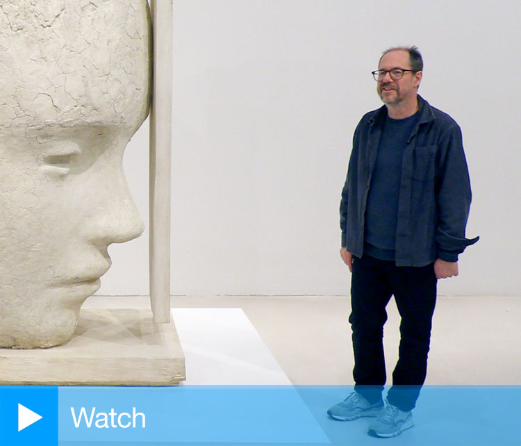 Mark Manders speaking to Studio International before the opening of Room with All Existing Words, London Mithraeum Bloomberg Space, 22 January – 4 July 2026. Photo: Martin Kennedy.