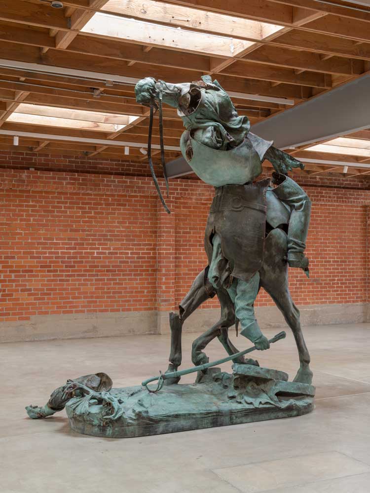 Kara Walker, Unmanned Drone, 2023. Photo: Installation view, Monuments, The Brick. Courtesy of The Museum of Contemporary Art (MOCA) and The Brick. Photo: Ruben Diaz.