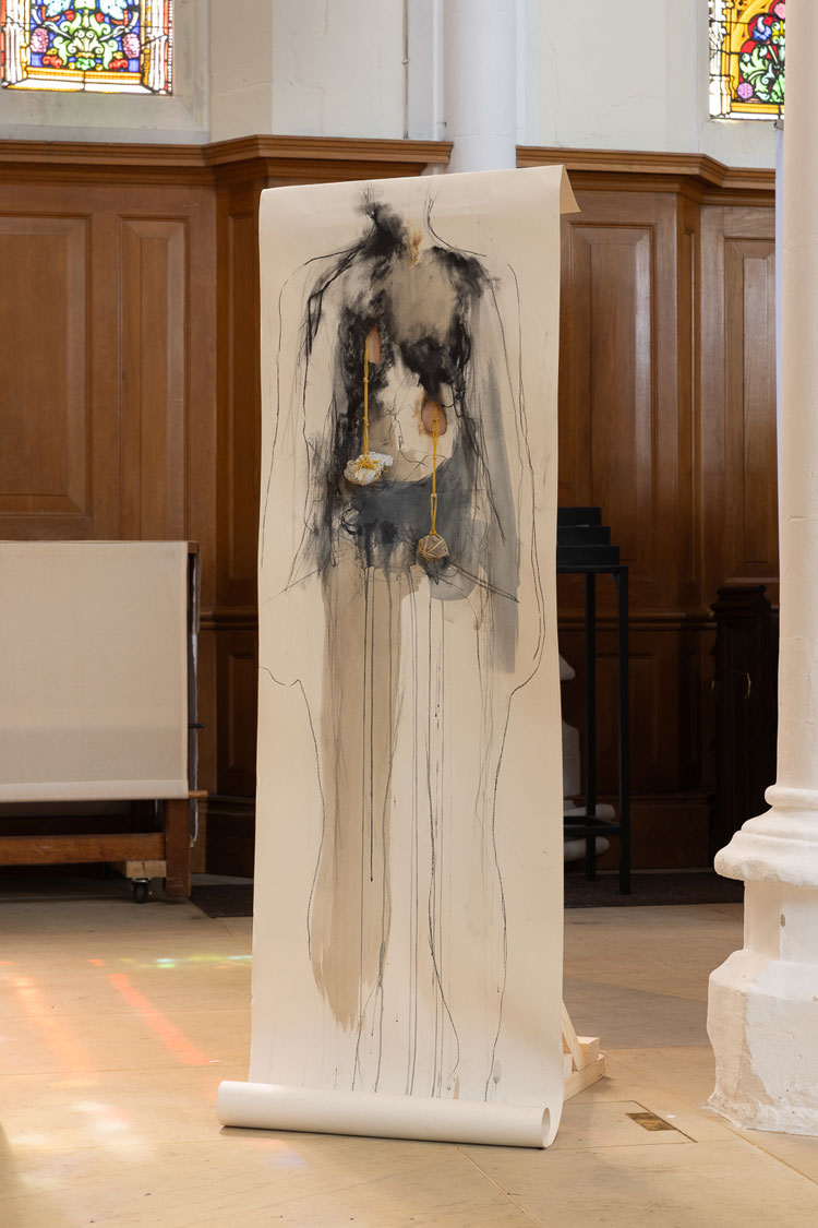 Natalia Millman, Letters to Forever, 2025, installation view, St Peter's Church, St Albans, Hertfordshire, 6-28 August 2025. Photo: Rob Harris.