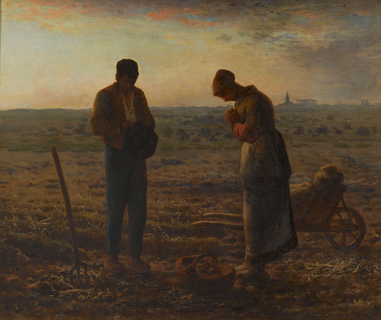 Jean-François Millet, The Angelus, 1857-59. Oil on canvas, 55.5 x 66 cm. Musée d'Orsay, Paris. © Musée d'Orsay, Dist. Grand Palais Rmn / Patrice Schmidt.