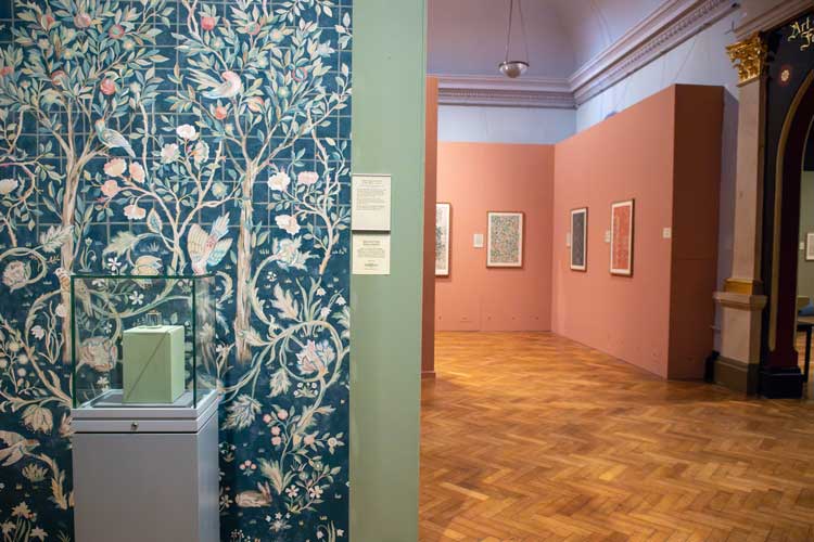 May Morris: Art & Advocacy, installation view, Russell-Cotes Art Gallery & Museum, Bournemouth,
5 April – 5 October 2025. Photo: Eliza Naden.