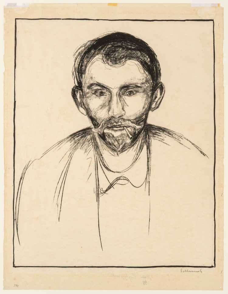 Edvard Munch, Stanisław Przybyszewski, 1895. Lithograph. © Kode Bergen Art Museum. Photo: Fosse, Dag/KODE.