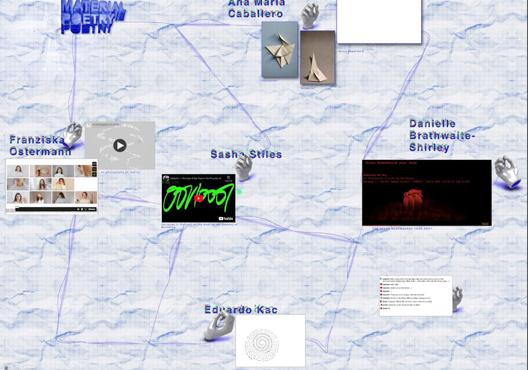 Material Poetry, virtual exhibition at HEK, screenshot, 2024.