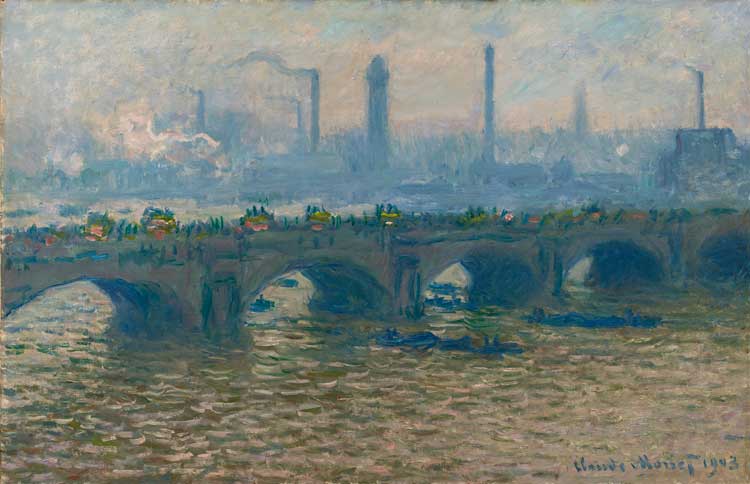 Claude Monet, Waterloo Bridge, Overcast, 1903. Oil on canvas, Ordrupgaard, Denmark. Photo: Anders Sune Berg.