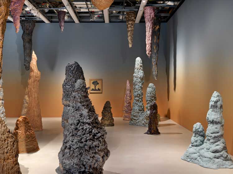 Goshka Macuga: Born from Stone. installation view, London Mithraeum Bloomberg SPACE, © Marcus Leith.