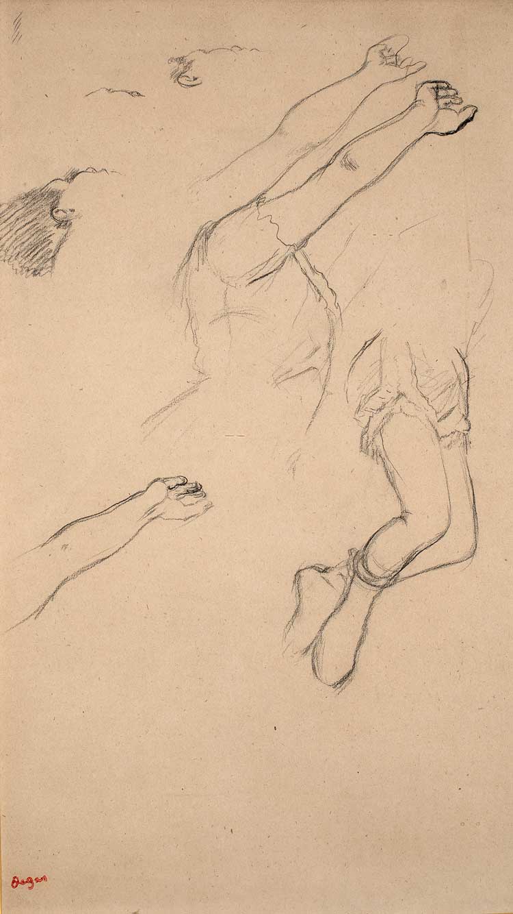Hilaire-Germain-Edgar Degas. Miss La La au Cirque Fernando, 1879. Charcoal and black pencil on paper, 47.7 x 26.5 cm. Archives Durand-Ruel. © Durand-Ruel & Cie.
