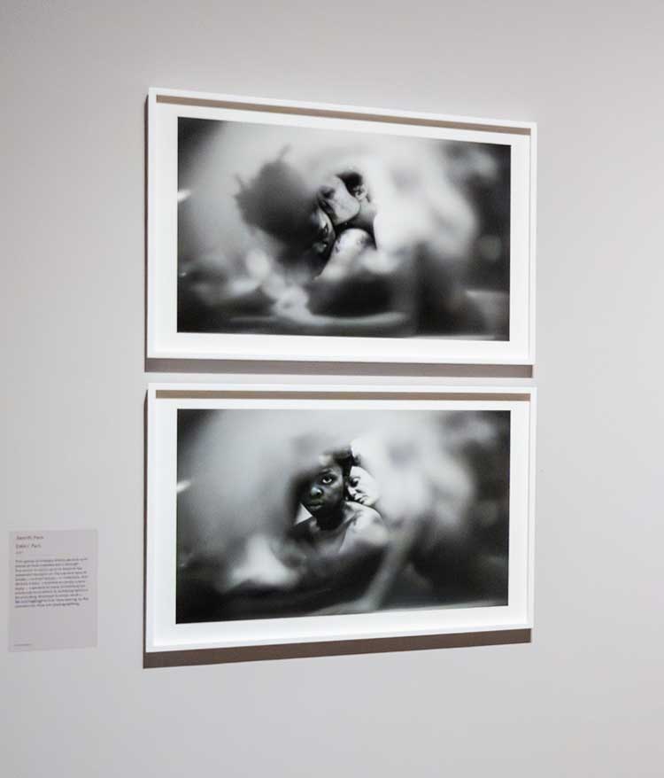 ZaVa III, Paris and ZaVa I, Paris (both 2013). Zanele Muholi installation view at Tate Modern, 2024. Photo (c) Tate (Larina Fernandes).