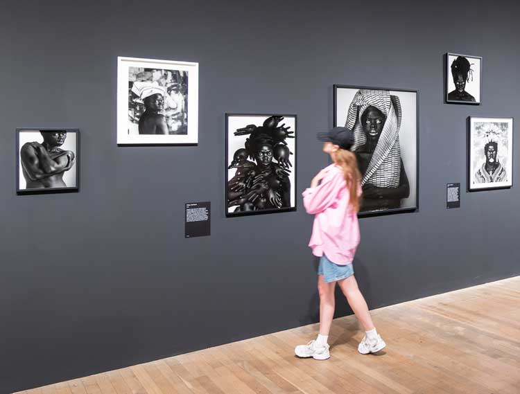 Zanele Muholi installation view at Tate Modern, 2024. Photo (c) Tate (Larina Fernandes).