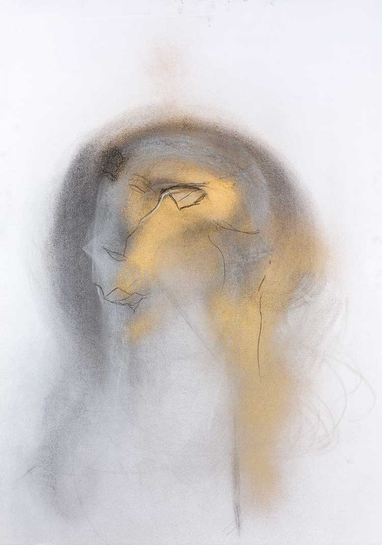 Marisa Merz, Untitled. 2002-03. Mixed media on paper, 100 x 71 cm. Collection Merz. Courtesy Fondazione Merz - Gladstone Gallery, New York - Thomas Dane Gallery, London. © Adagp, Paris, 2024. Photo: Renato Ghiazza.