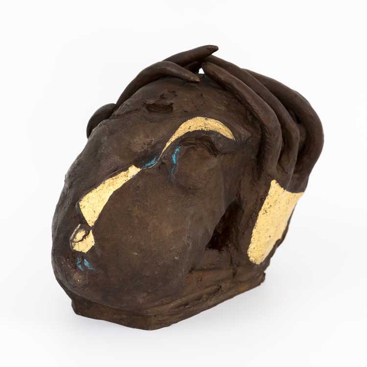 Marisa Merz, Untitled, 1983. Bronze with paint, 20 x 20 x 25 cm. Collection Merz. © Adagp, Paris, 2024. Photo: Renato Ghiazza.