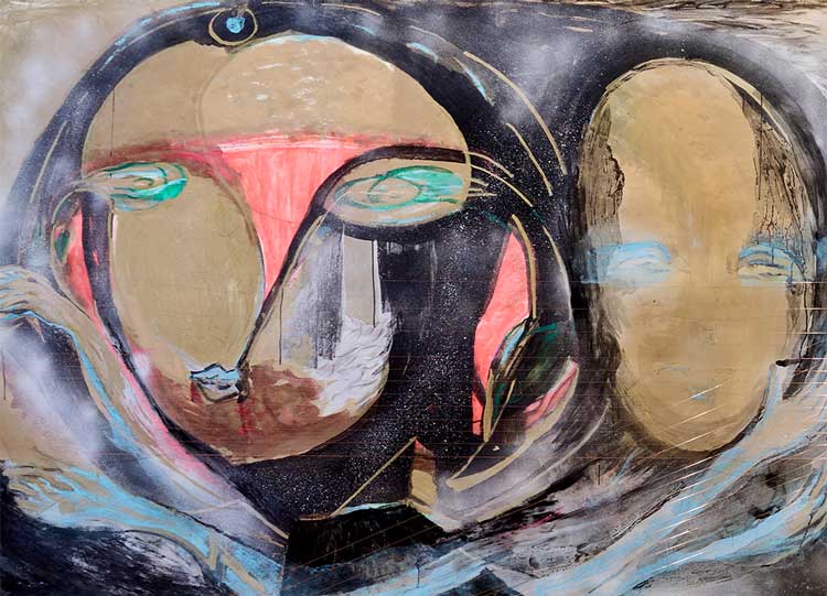 Marisa Merz, Untitled, undated. Mixed media on paper, copper wire, 150 x 209 cm. Collection Merz. Courtesy Fondazione Merz - Gladstone Gallery, New York - Thomas Dane Gallery, London © Adagp, Paris, 2024. Photo: M3Studio.