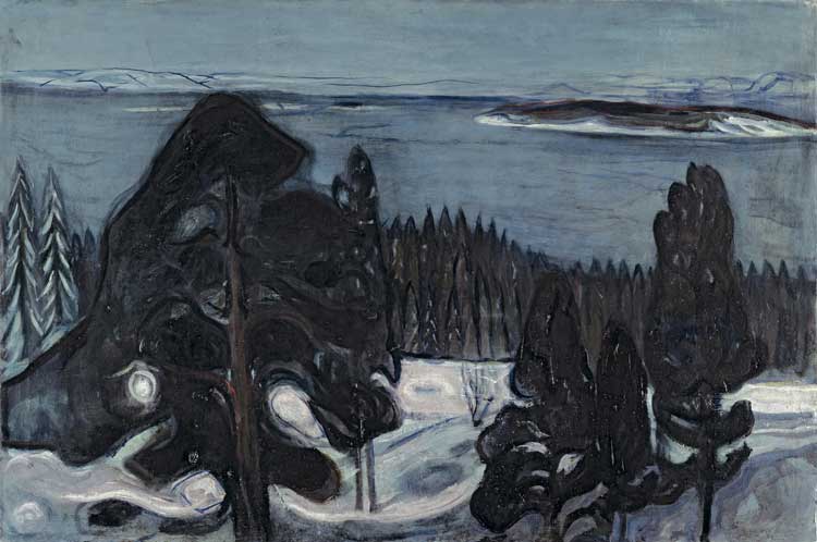 Edvard Munch, Winter Night, c1900. Photo © Kunsthaus Zürich.