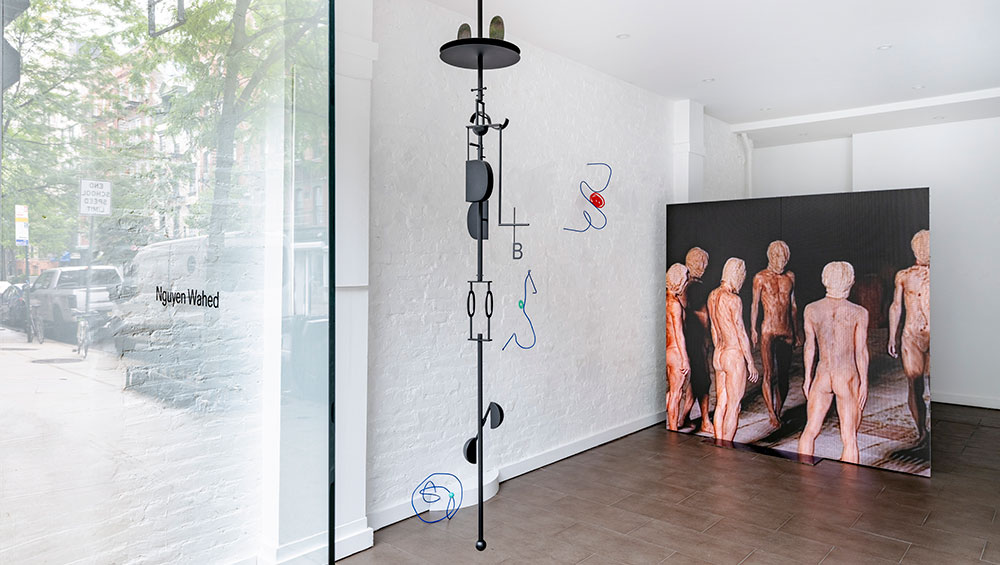 Material Resistance: Anna Barlik, Marlena Kudlicka, Magdalena Abakanowicz and Agnieszka Kurant, installation view, Nguyen Wahed Gallery, New York, 2025. Photo courtesy Nguyen Wahed Gallery.