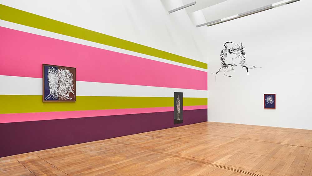 Paul Maheke: To be Blindly Hopeful, installation view, Mostyn Gallery, Llandudno, 2024. Photo: © Rob Battersby.
