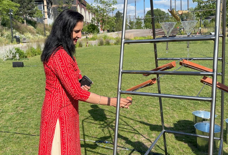 Risham Syed, Each Tiny Drop, Mayfield Park, Manchester International Festival 2023. Photo: Martin Kennedy.