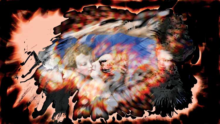 Nalini Malani. My Reality is Different, 2022. Video projection. © Nalini Malani.