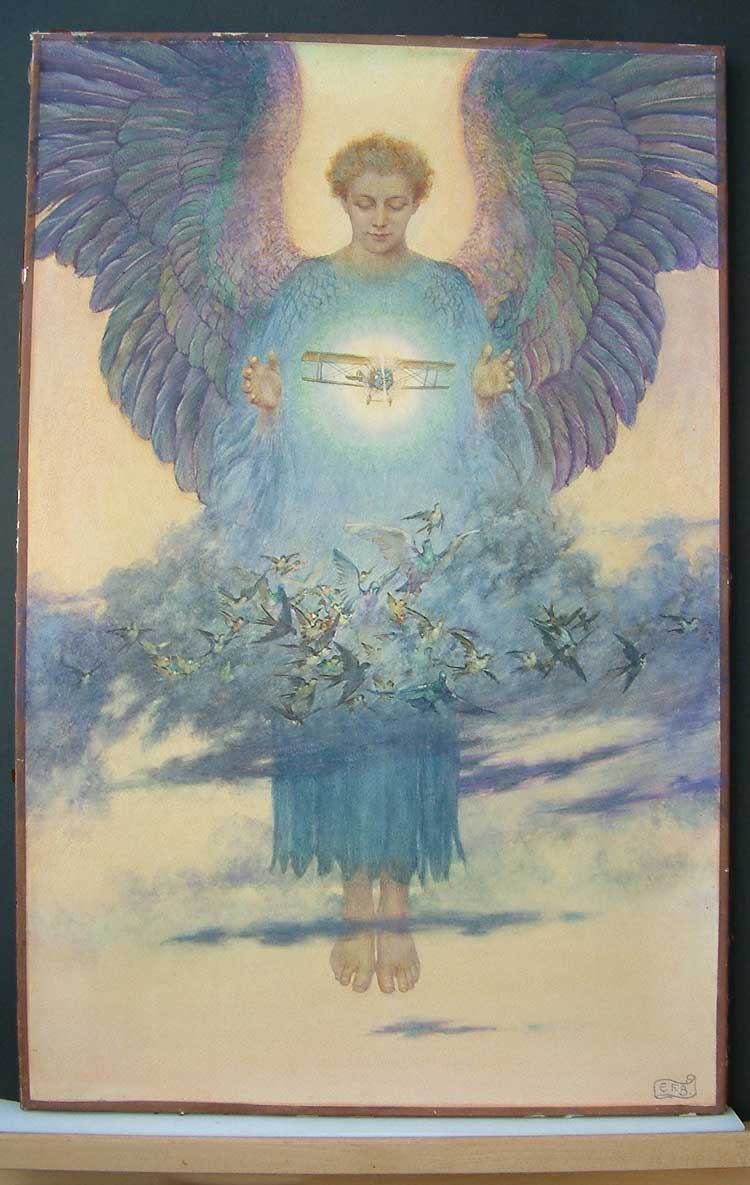 Eleanor Fortescue-Bricksdale, The Guardian Angel, 1910. Oil on canvas. (Monmouth Museum), Image Courtesy of MonLife Heritage.