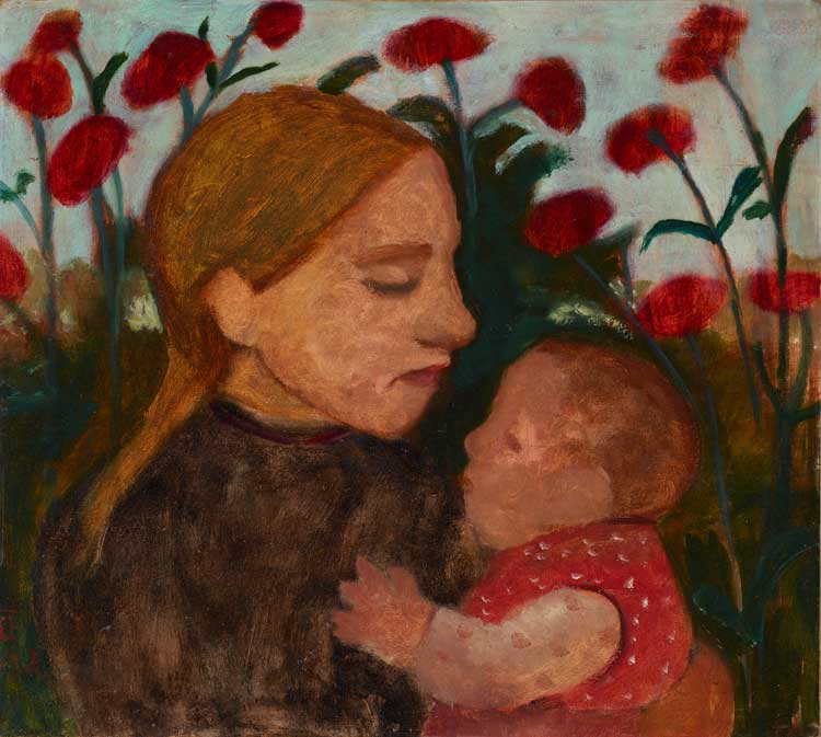 Paula Modersohn-Becker, Girl with Child, 1902. Oil on cardboard, 45.3 x 50.5 cm. Kunstmuseum Den Haag, The Hague.