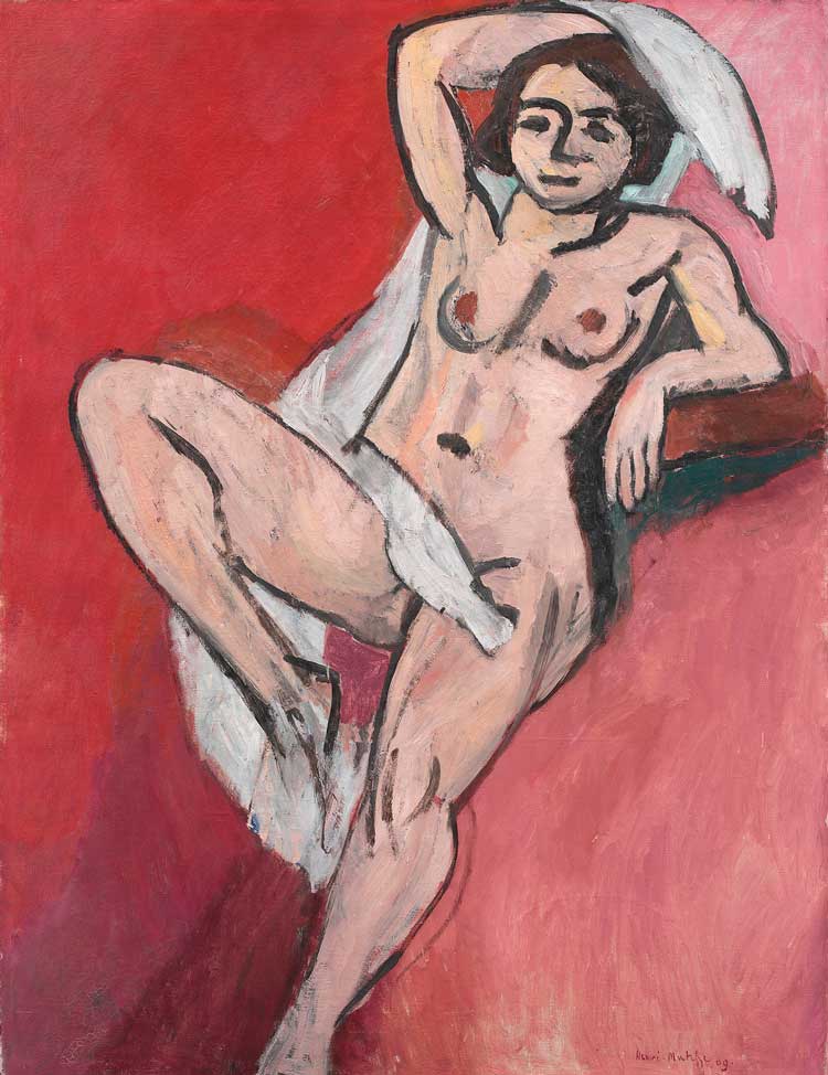 Henri Matisse, Nude With White Scarf. 1909. Oil on canvas, 116.5 x 89cm. J. Rump Collection. SMK – The National Gallery of Denmark, Copenhagen.
