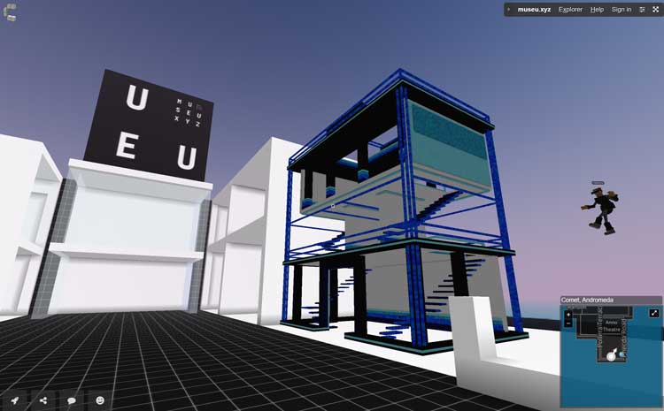 The construction of the museum’s Distrito.xyz, where who your neighbours are matters.