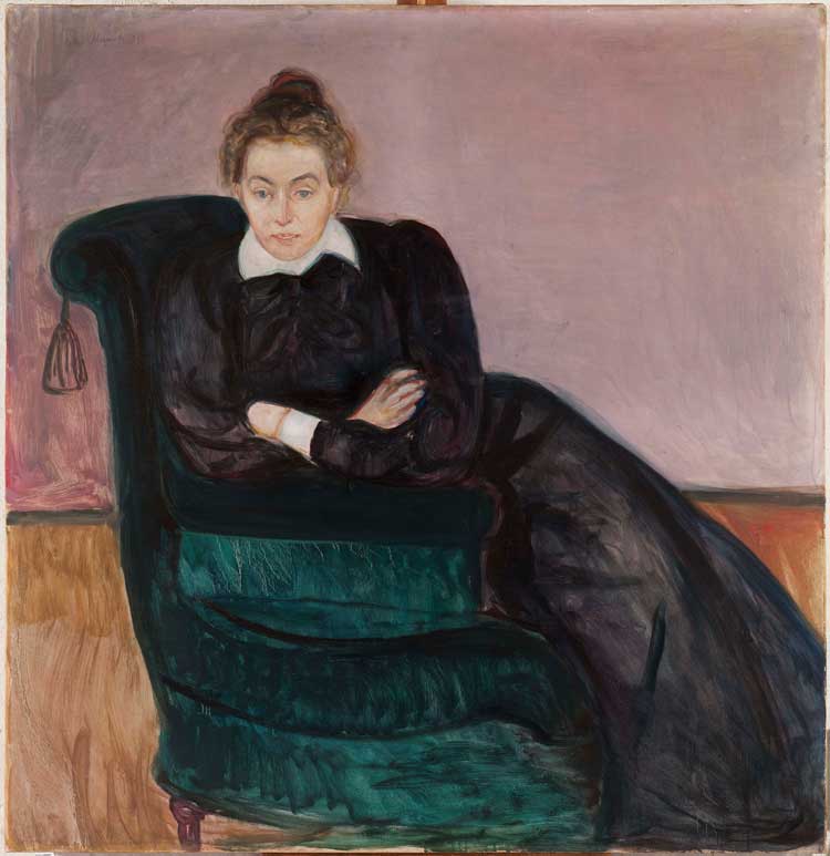 Edvard Munch. Marie Helene Holmboe, 1898. Oil on canvas, 116.5 x 117 cm. KODE Bergen Art Museum, The Rasmus Meyer Collection.