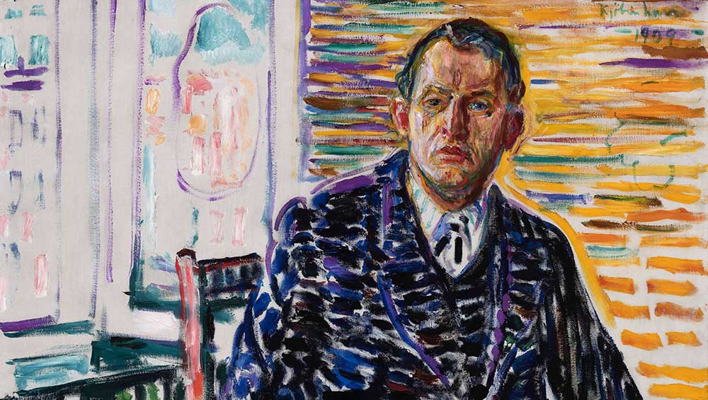 Edvard Munch. Self-Portrait in the Clinic, 1909. Oil on canvas, 100.7 x 111 cm. KODE Bergen Art Museum, The Rasmus Meyer Collection.