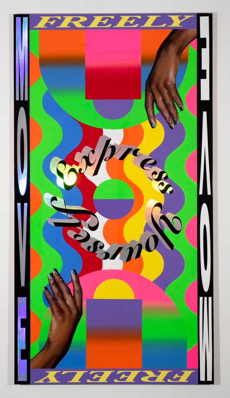 Lakwena Maciver. Dennis, 2021. Acrylic and polyurethane on plywood, 201 x 107 cm (79 1/8 x 42 1/8 in).