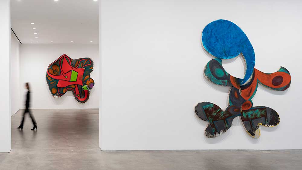 Elizabeth Murray. 96 Tears, 1986-87. Oil on canvas, 115 x 130 1/2 x 18 in (292.1 x 331.5 x 45.7 cm). © 2021 The Murray-Holman Family Trust / Artists Rights Society (ARS), New York. Courtesy of The Murray-Holman Family Trust and Gladstone Gallery.