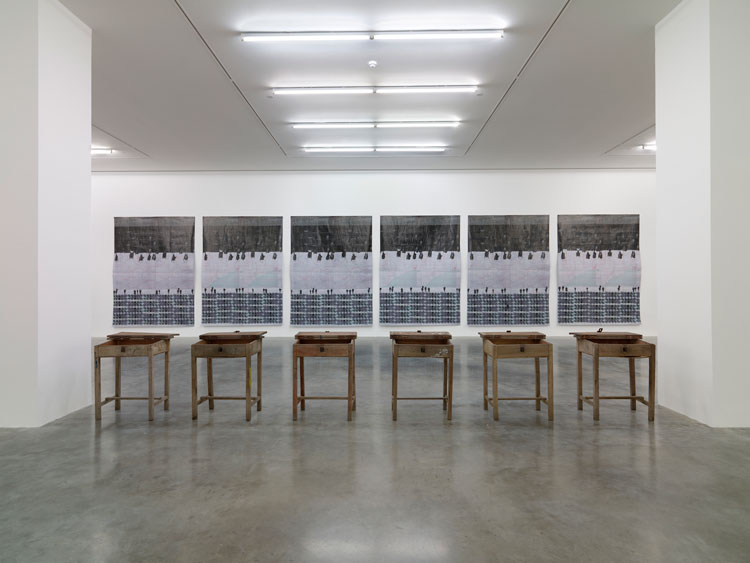 Ibrahim Mahama: Lazarus. White Cube Bermondsey, 15 September – 7 November 2021. © the artist. Photo © White Cube (Todd-White Art Photography).
