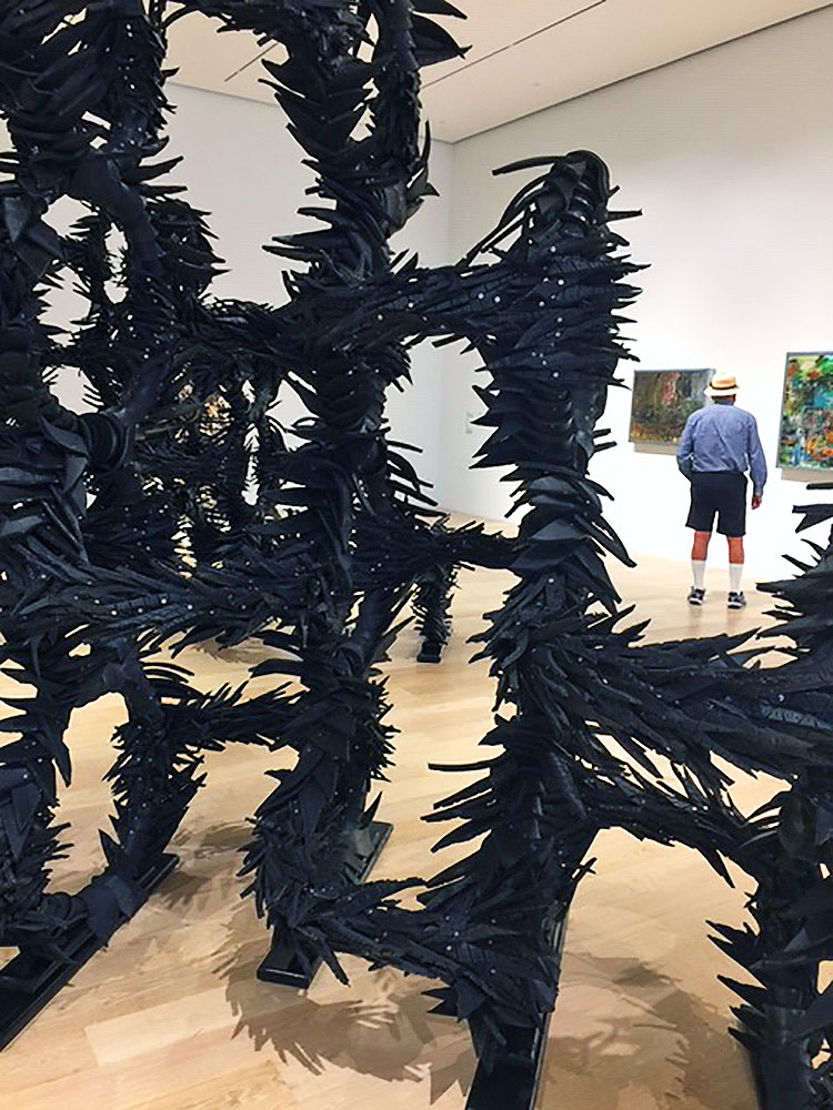 Chakaia Booker, installation view, Institute of Contemporary Art (ICA). Photo: Jill Spalding.