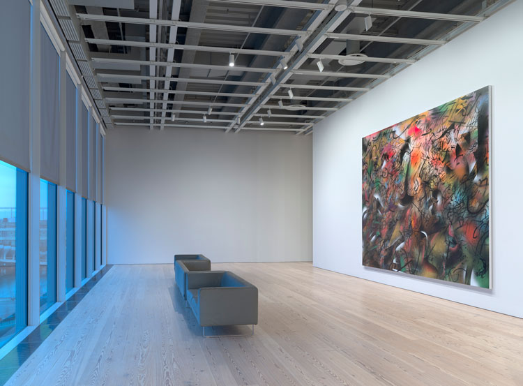 Julie Mehretu, Ghosthymn (after the Raft), 2019-21. Installation view, Whitney Museum of American Art, New York, 24 March – 8 August 2021). Photo: Ron Amstutz.