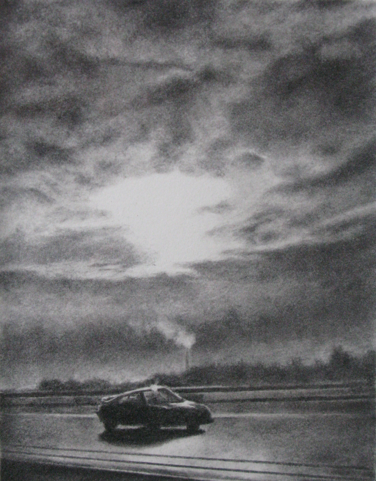 Marguerite Horner, Escape, 2006. Charcoal on paper. © the artist.