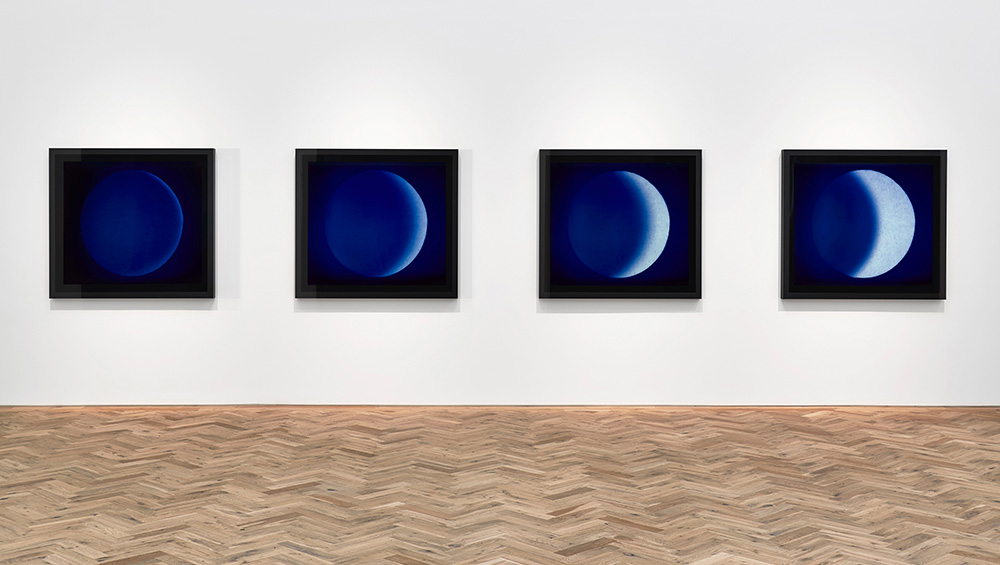 Garry Fabian Miller. There is no shadow, 2017. Light, oil, Lambda C-print from dye destruction print, 143.2 x 143.2 cm (framed). Courtesy of the Artist and Ingleby, Edinburgh.