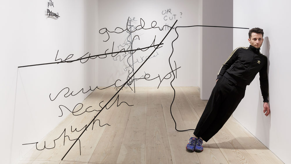 Alex Mirutziu, Between too soon and too late, 2018. Installation view, Delfina Foundation, London. Photograph: Tim Bowditch. Courtesy Delfina Foundation and European ArtEast Foundation.