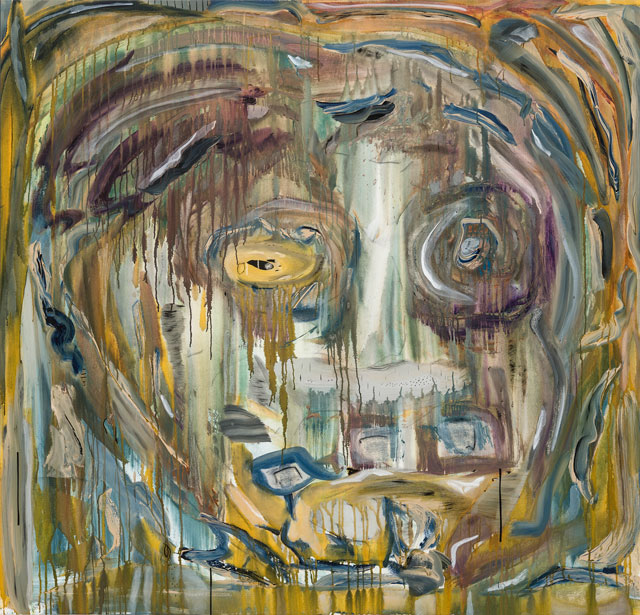 Manuel Mathieu. Rivière Froide 3, 2018. Mixed media, 68 x 72 in.