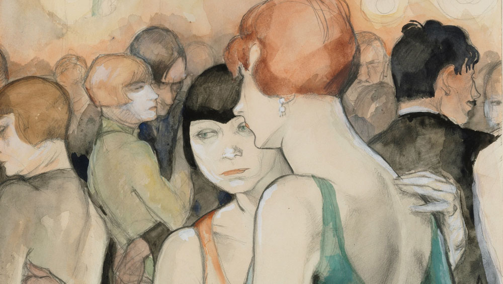 Jeanne Mammen. Self-Portrait, c1926. Watercolour on paper, 32 x 22.8 cm. Jeanne-Mammen-Foundation, © VG Bild-Kunst, Bonn 2017, Repro: © Mathias Schormann.
