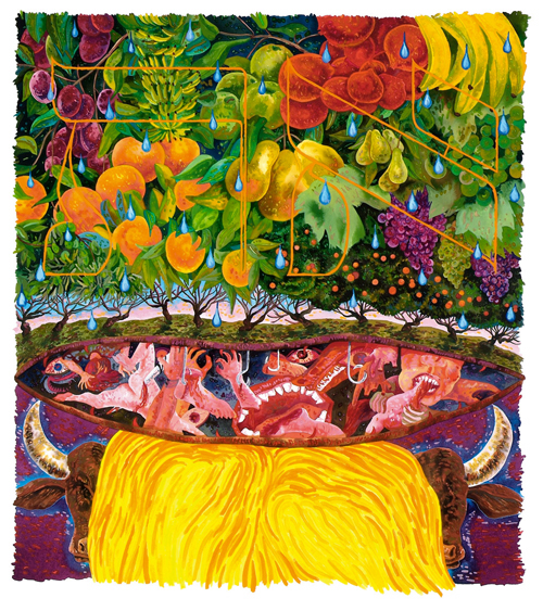 Victor Majzner. Bechukotai, 2008. Watercolour, 65 cm x 90 cm. Copyright: © Victor Majzner 2008.
