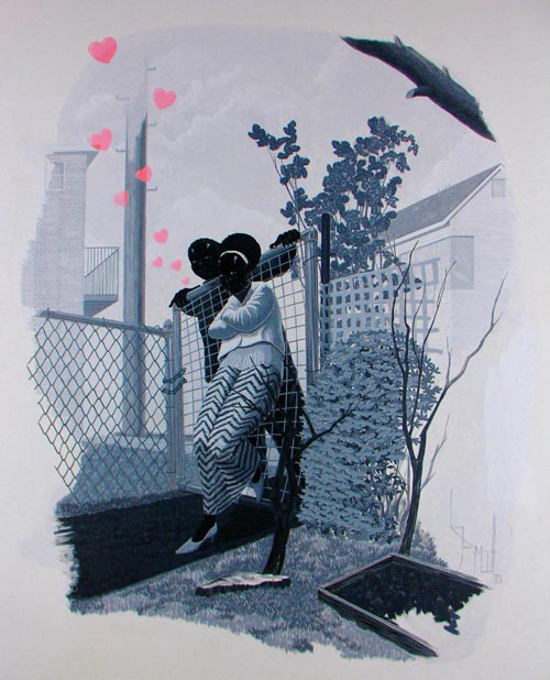 Kerry James Marshall. Vignette IV, 2005. Acrylic on plexiglass. Collection of the artist. Courtesy Jack Shainman Gallery, New York.