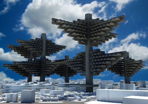 Isozaki Arata. Shibuya Project: City in the Air, 1962/2011. CG Video. Production: A Voluntary Lab, Shibaura Institute of Technology; Ogura Lab, Graduate School, Digital Hollywood University.