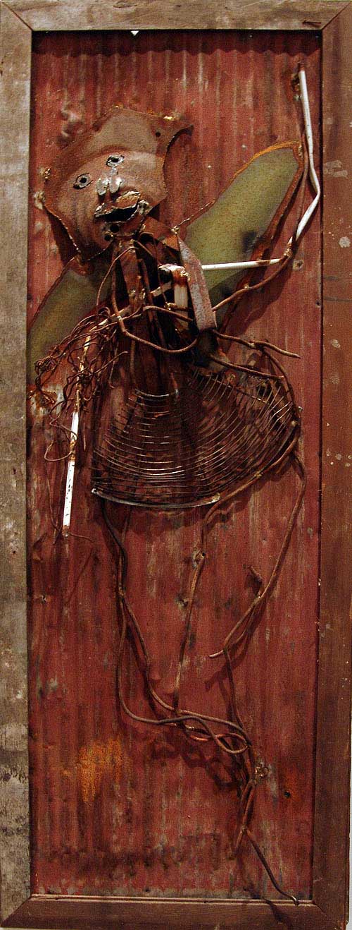 Charlie Lucas (b. 1951), Green Angel, ca. 1980 or early 1990s. Metal
and wood. Collection of Carl and Marian Mullis