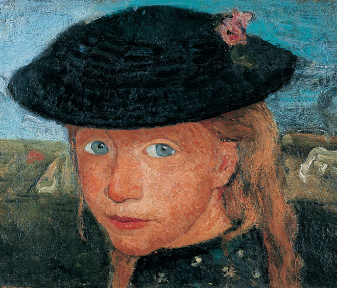 Paula Modersohn-Becker. Autoportrait au sixième anniversaire de mariage (Self-portrait on the sixth wedding anniversary), 25 mai 1906, Tempera on cardboard, 101.8 x 70.2 cm. Museen Böttcherstrasse, Paula Modersohn-Becker Museum, Brême. © Paula-Modersohn-Becker-Stiftung, Brême.