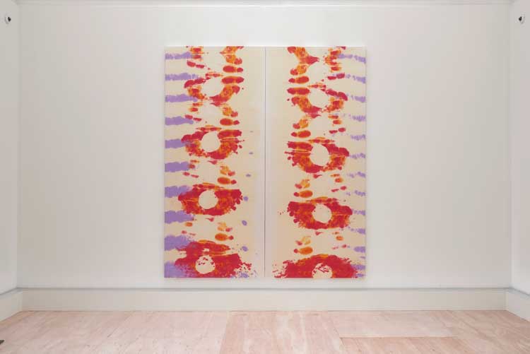 Max Boyla, Fire of love, 2023. Oil on satin. Courtesy of the Artist.