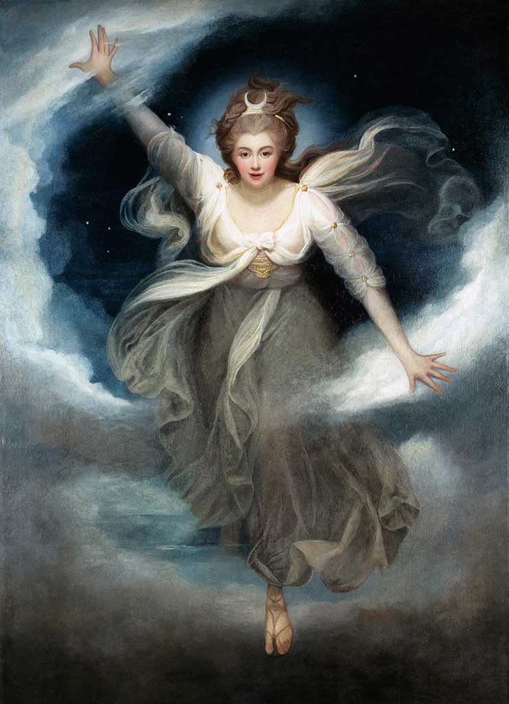 Maria Cosway, Georgiana as Cynthia from Spenser's 'Faerie Queene', 1781-82. Reproduced by permission of Chatsworth Settlement Trustees / Bridgeman Images.