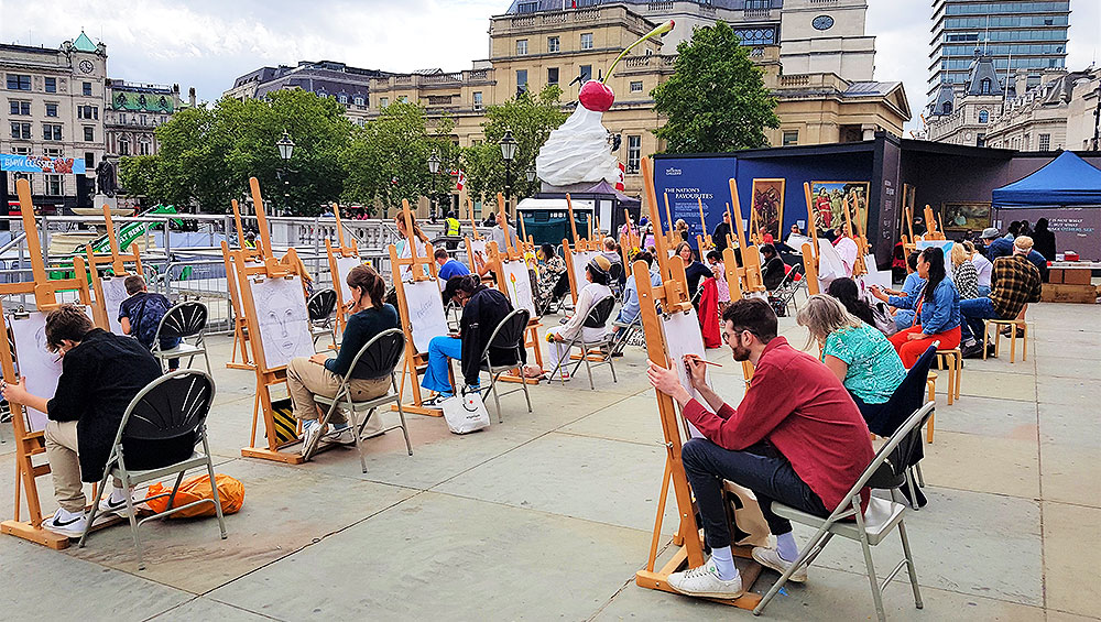 National Gallery Outdoor Exhibition, London, 2021. Photo: Juliet Rix.