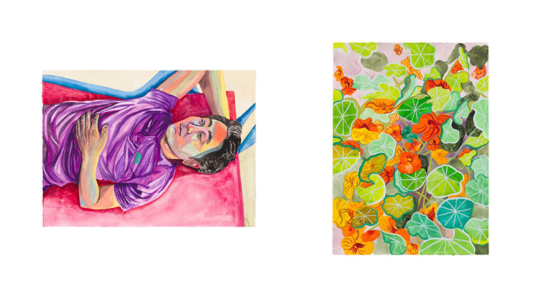 Aliza Nisenbaum. James and Nasturtium. Courtesy the artist and Anton Kern Gallery, New York / © Aliza Nisenbaum.