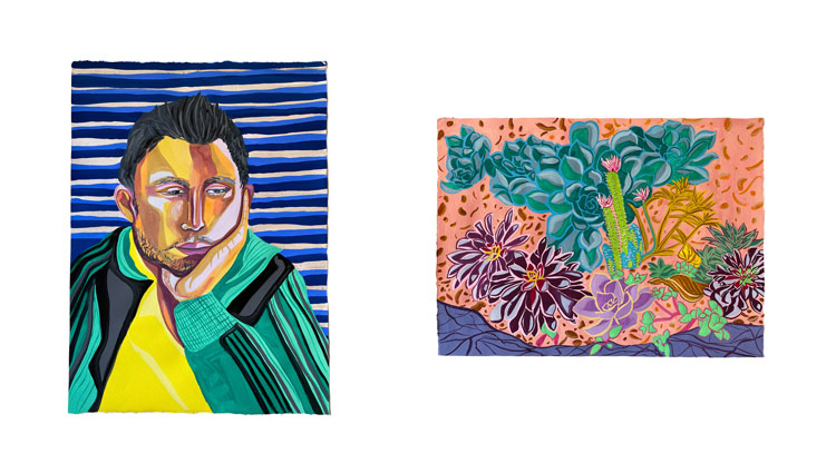 Aliza Nisenbaum. Atanacio, Study and Cactus, LA Walk. Courtesy the artist and Anton Kern Gallery, New York / © Aliza Nisenbaum.